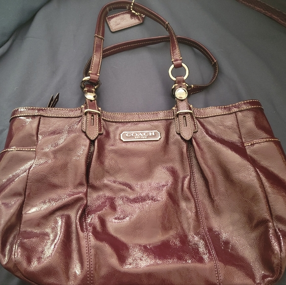 Coach Handbags - Purple Patent Leather Coach Handbag